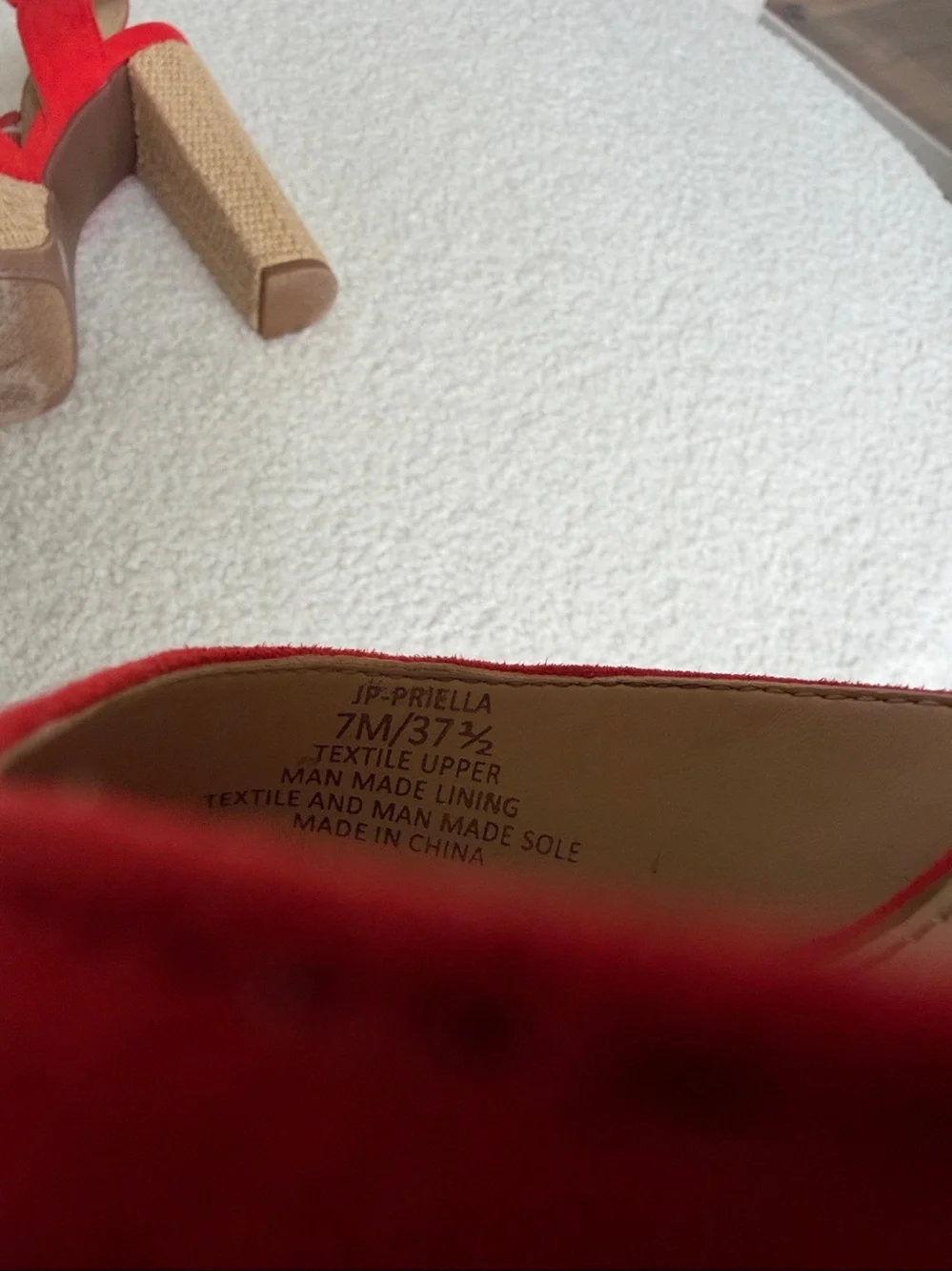 Jessica Simpson Red-orange Platform Block Heel Sandals Size 7M Like New